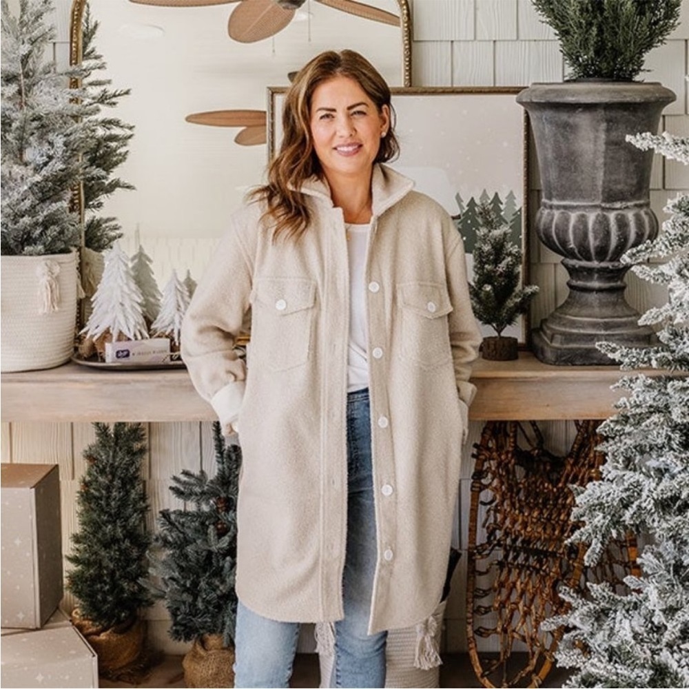 Jillian Harris × Jackson Rowe The Scholar Teddy Shacket Size Large